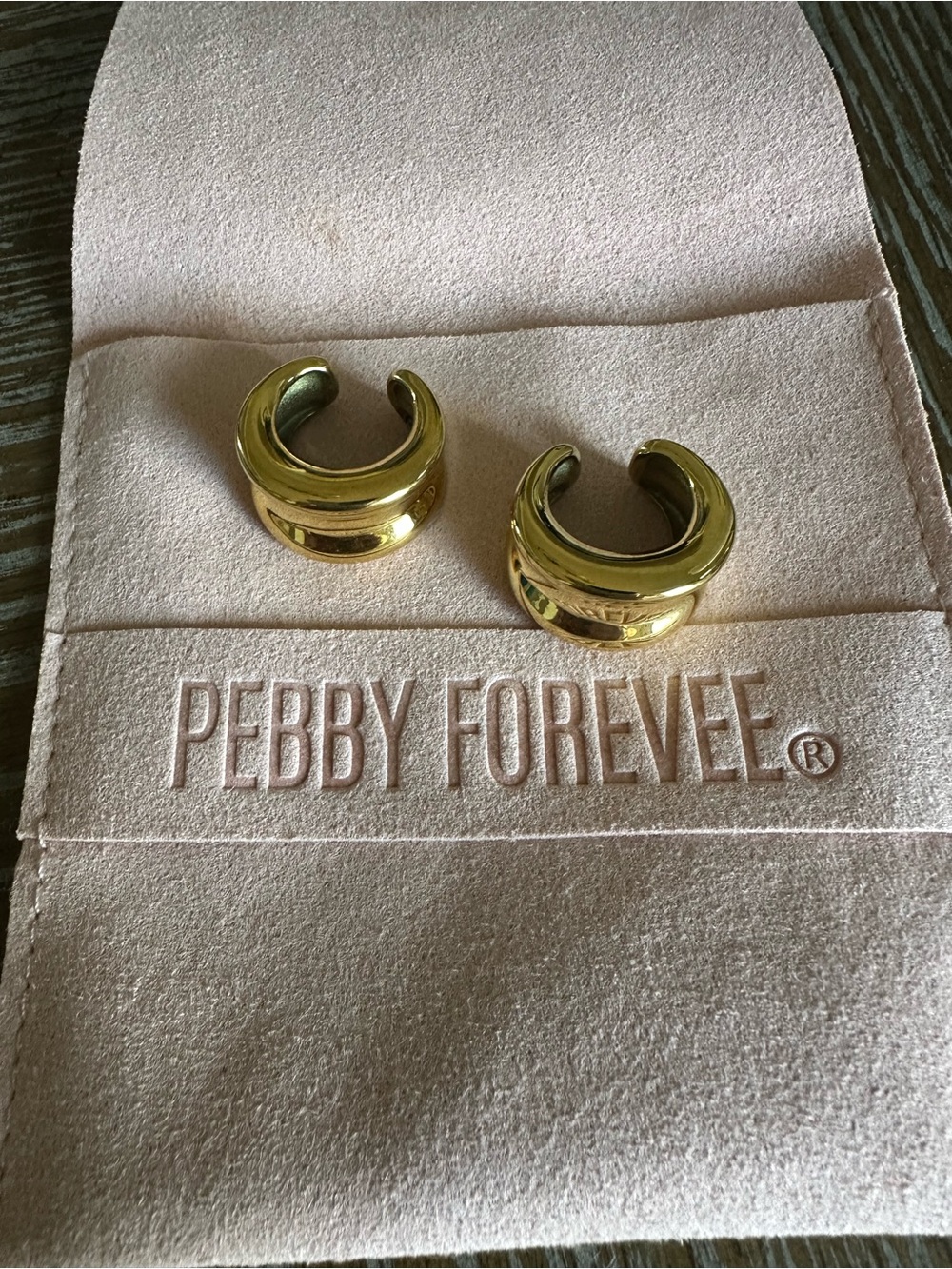 Pebby Forevee Gold Hoop Cuff Earrings Pebby Forevee